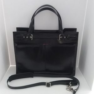 FRANKLIN COVEY BRIEFCASE TOTE HANDBAG LEATHER